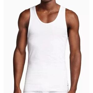 Nike Men's White Dri-Fit Stretch Slim Fit Undershirt Tank Top Pack of 2 Size M